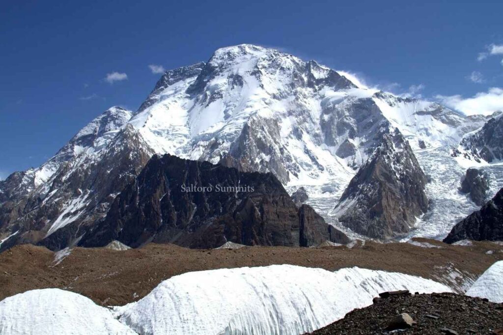 wide shot of Broad Peak which is 8047 Meters