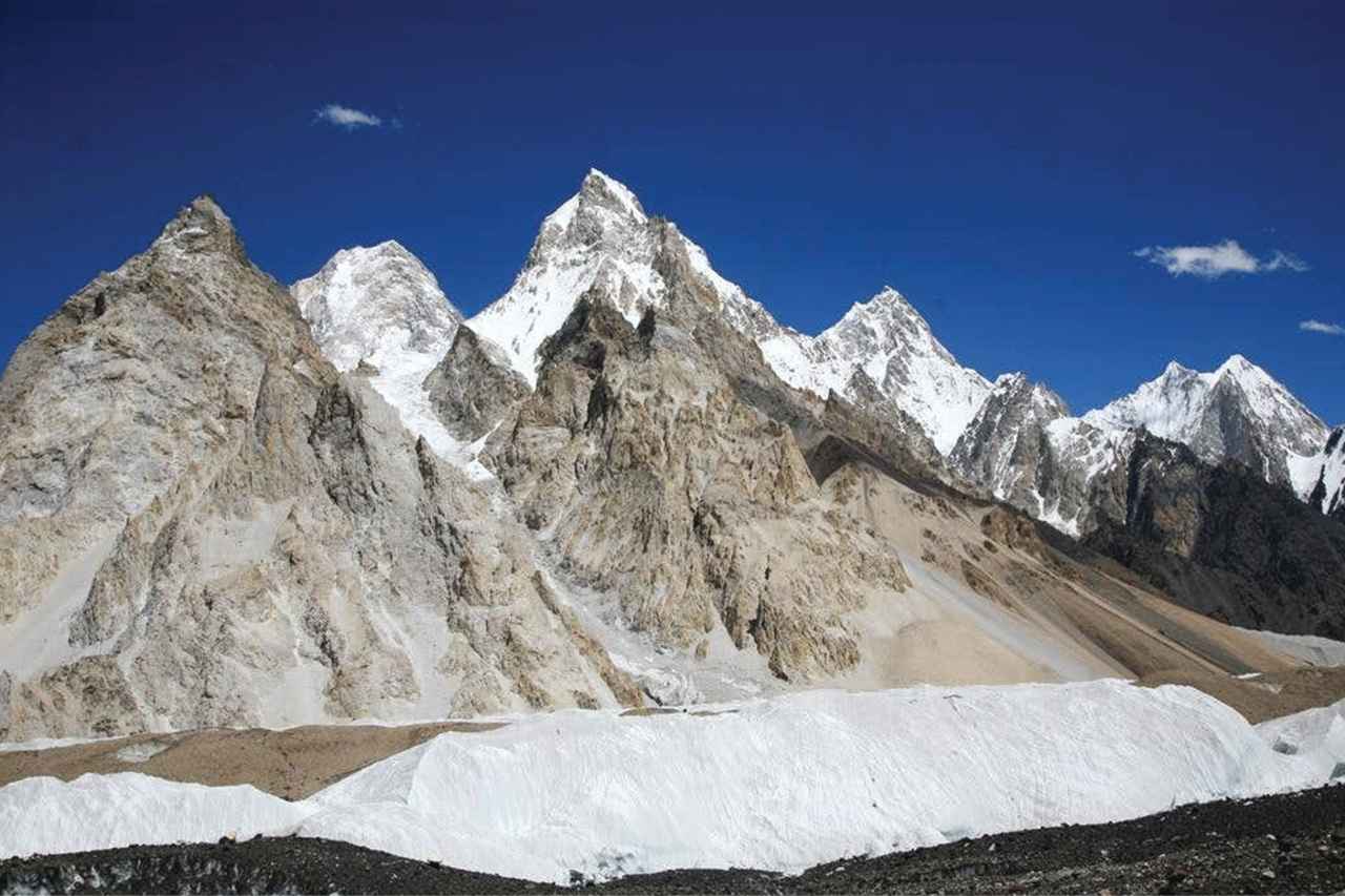 Wide shot of Gasherbrum-III which is 7952 meter
