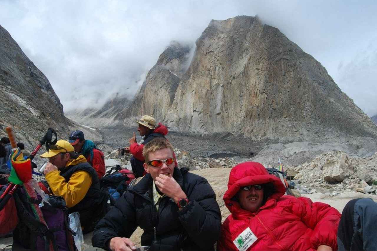 traveler visiting K2 (Chogori) 8611m with saltoro summits